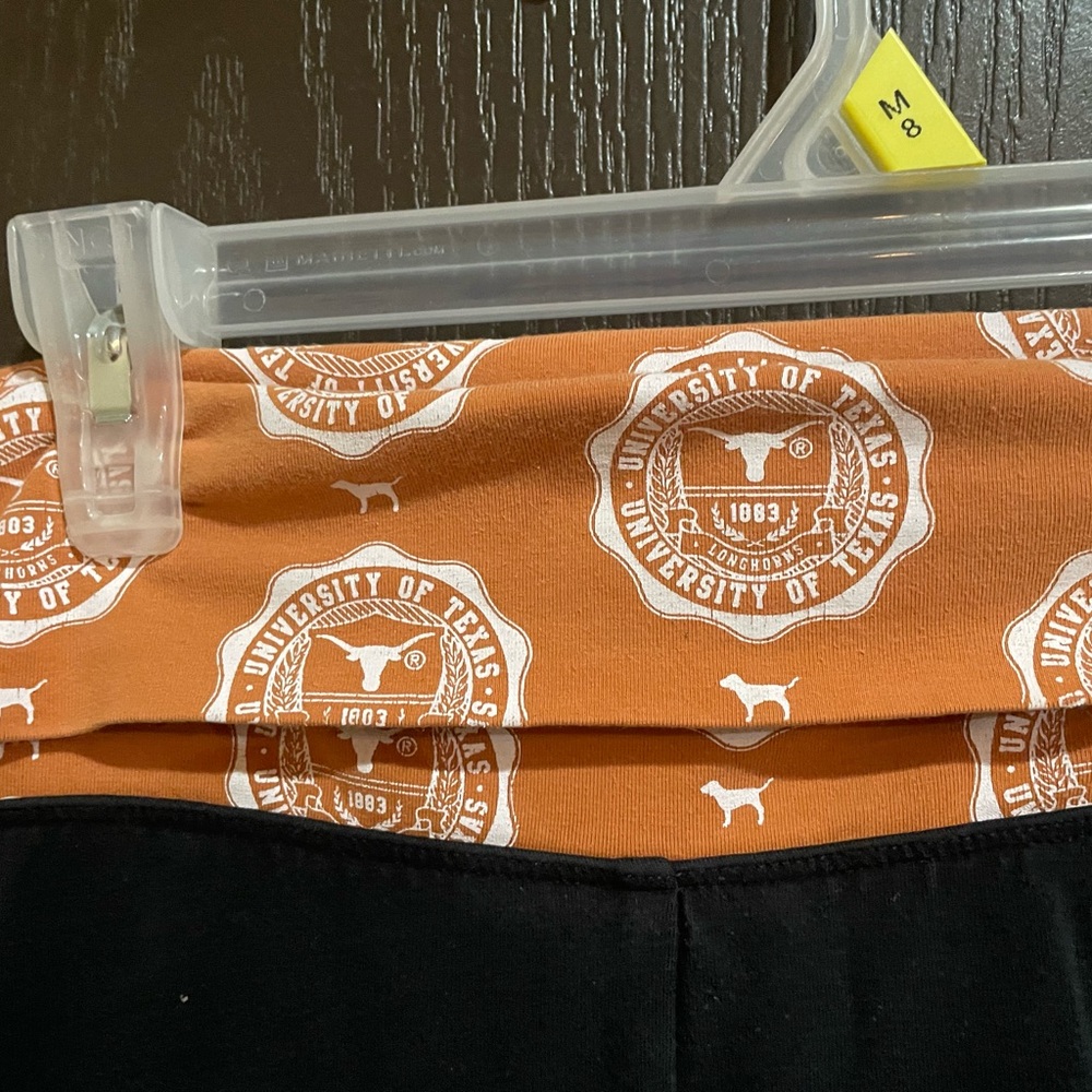 PINK Victoria's Secret Black and Orange UT women’s collegiate flare yoga Pants - Picture 4 of 5